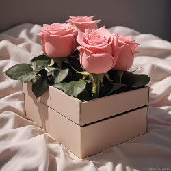 Rose in Box - Box Flowers Online | Flower Delivery | Flowers Gifts Pattaya