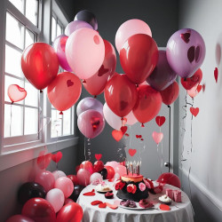 Decorations: Balloons are used extensively to decorate the party venue.